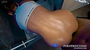 Amateur Couple Fucks In Shower Cum Mouth