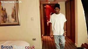 19 Year Old Teen Gives Interracial Handjob To Huge Cock