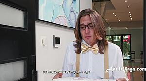 Nuru handjob with fucking pepperoni