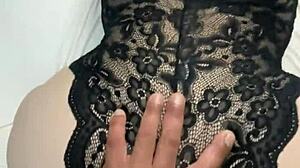 Fucking Latina Pussy with Finger in Her Ass