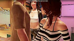 Vickie and Rachael's wild threesome in Ashley's room