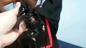 Neighbor intensely toys with my tight asshole while I dress as a sexy catgirl