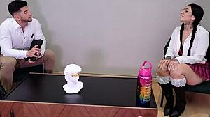 Student flirts with your teacher to be able to have a good note