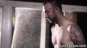 Teens Share Cock in Kinky Threeway Riding