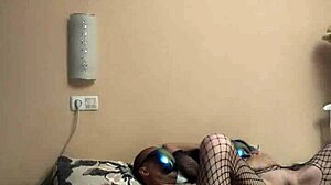 Skinny Cowgirl In Fishnets Takes Deep Dick In Both Holes!