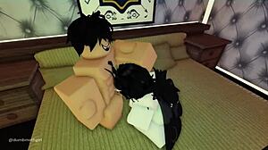 Roblox cutie gets rough throat fucking