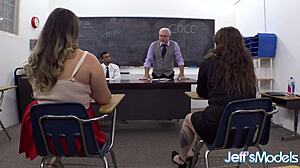 I attend interracial meeting at bbw detention center with three plump participants