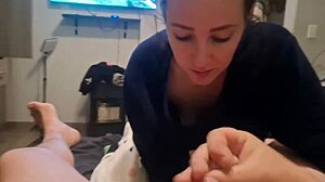 Swallowing Cum After Delicious Blowjob