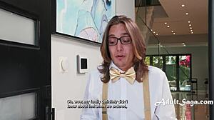 Nuru handjob with fucking pepperoni