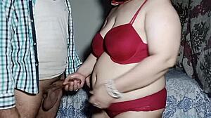 Fucking big ass of my gorgeous bbw stepmom with my big dick while dirty talking in clear hindi audio