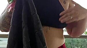 Watch me flash my ass on the balcony! So thrilling and risky.