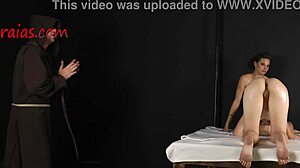 Amazing Brunette Babe Punished On Her Smooth Ass