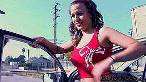 horny ebony amateur enjoys sucking the big black cock