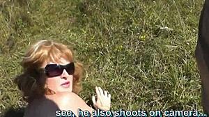 pervert watches beautiful blonde sunbathing naked on wild beach