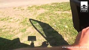 Samantha gets ready for a kiss in the full dating scene with Stevenshame