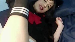 Neighbor intensely toys with my tight asshole while I dress as a sexy catgirl