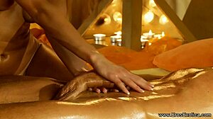 Blonde MILF enjoys Turkish massage.