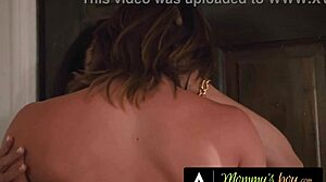 Caught fucking her stepson! Busty milf penny barber in rough group sex with bff