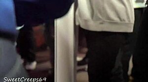 Bubble butt latina spied in leggings during concert 😏