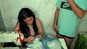 Seamstress Gets Excited Seeing Client's Hard Erection