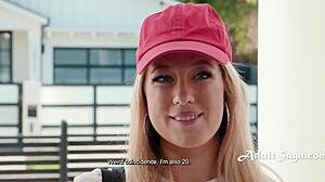 Nuru handjob with fucking pepperoni