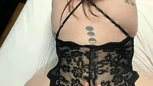 Fucking Latina Pussy with Finger in Her Ass