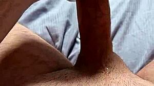 stroking my cock hard with dirty talk and cumshot