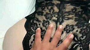 Fucking Latina Pussy with Finger in Her Ass