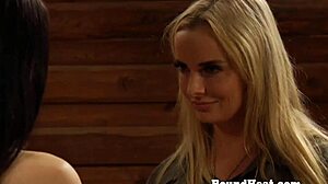 busty natural tits whipped on lesbian slave