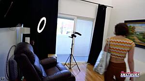 Hey, skinny brunette coed Wendy blows and rims that huge cock!