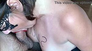 beautiful milf enjoys cum on face