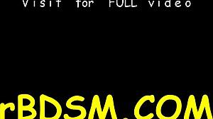 Seductive Redhead Slave Masturbates After Dinner.