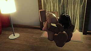 huge black cock splitting pussy in apartment