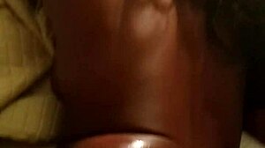 Fucking the ebony side chick hard in her bed