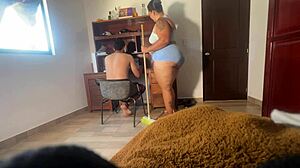 sex in the office with the worker she is a hot horny girl