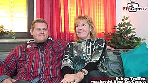 old german wife does threesome