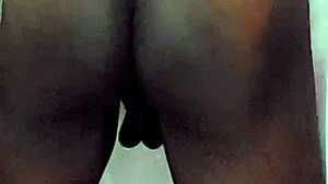 She walks in piss while he stays in chastity cage