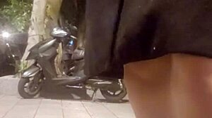 Shemale Ting Xuan Inserts Butt Plug During Walk And Masturbates