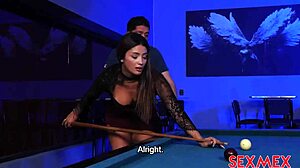 Sexmex - The Hottie Is Learning How To Handle The Pool Stick Salome Gil