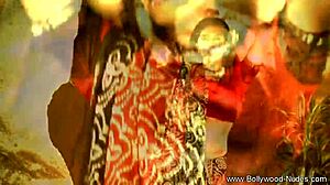 brunette milf performs intense seductive striptease, ripping clothes