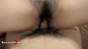 Horny japanese woman gets creampie