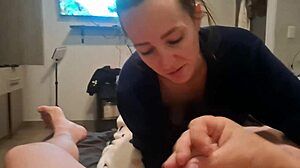 Swallowing Cum After Delicious Blowjob