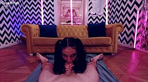 fantasy hottie mia trejsi lets lucky stud cum in pussy