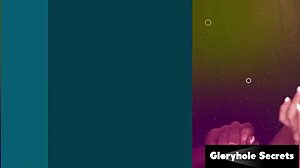 Juicy hot blonde titty fucked and deepthroated at gloryhole