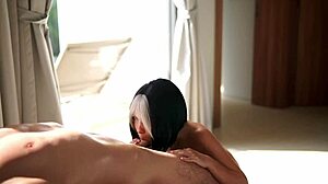 sweet asian girl pleases with hot actions