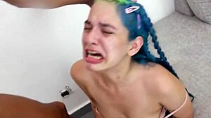 Tanned Smoking Hot Babe Stares At Sugardaddy While Sucking Huge Cock!