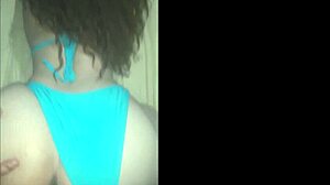 Beautiful Big Ass Wife In Doggystyle With Small Blue Bikini