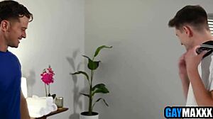 Birthday nuru massage turns steamy with gay boyfriends Trevor Harris and Johnny Donovan