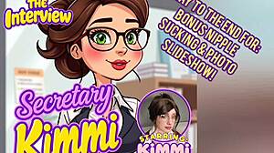 Secretary Kimmi Faces Oiled Massage Interview With Huge Natural Tits