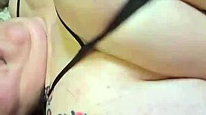 big bbw milf makes guy cum three times on face and tits